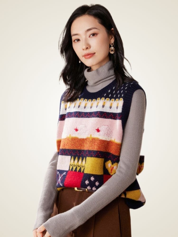 Lennie - Colorful Cashmere Vest