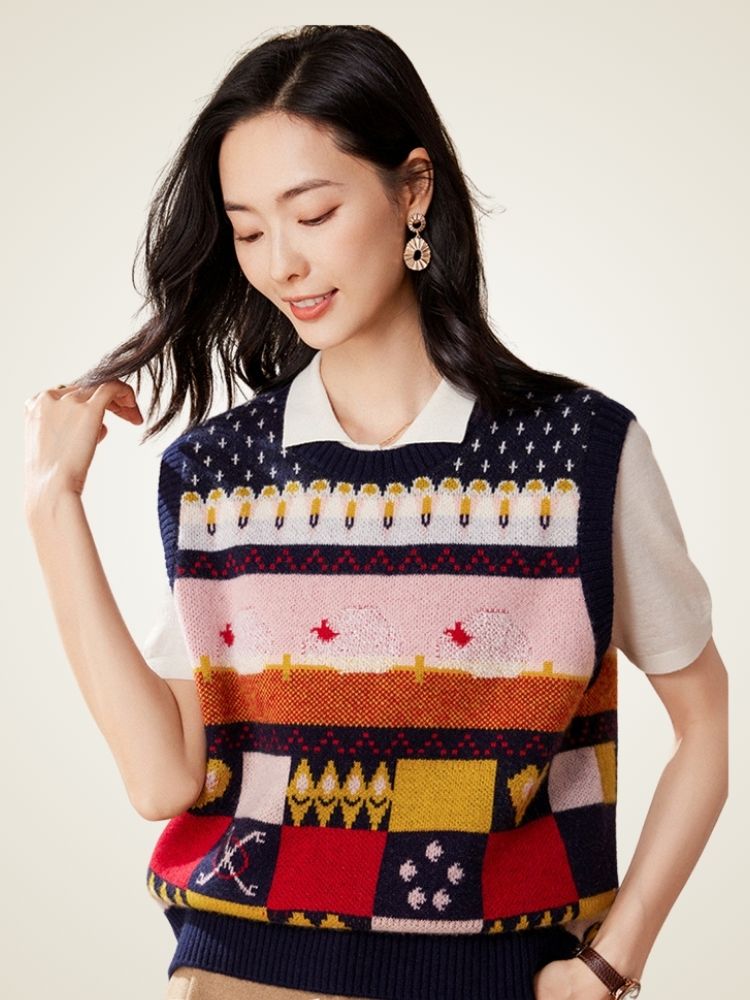 Lennie - Colorful Cashmere Vest
