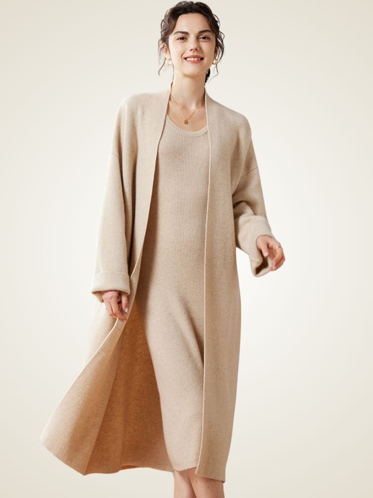 Alix - Open-Front Cashmere Coat