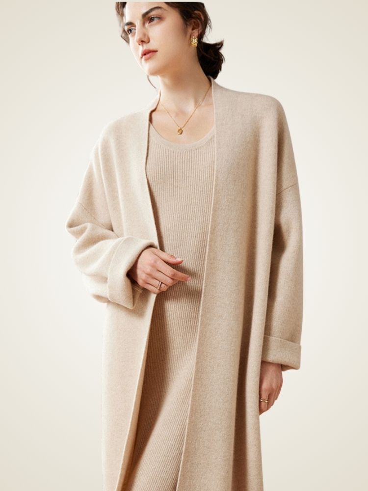 Alix - Open-Front Cashmere Coat
