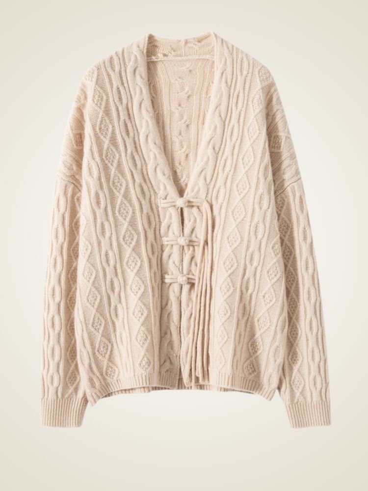 Azelis - Cable-Knit Cashmere Cardigan
