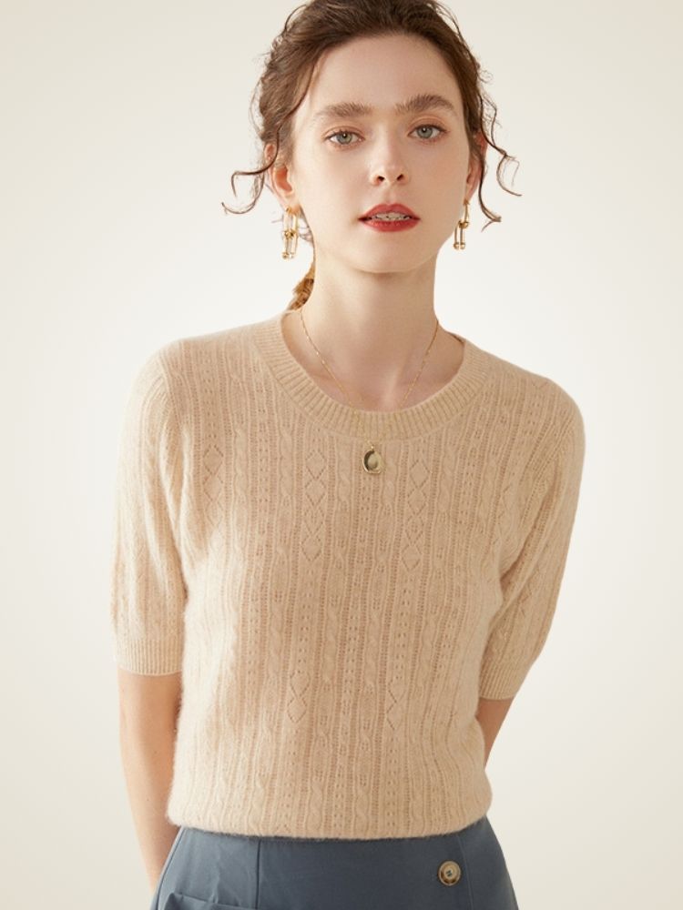 Celandine - Short-Sleeve Cashmere Sweater