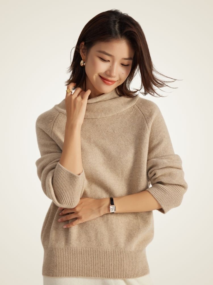 Kahila - Wide Collar Cashmere Turtleneck