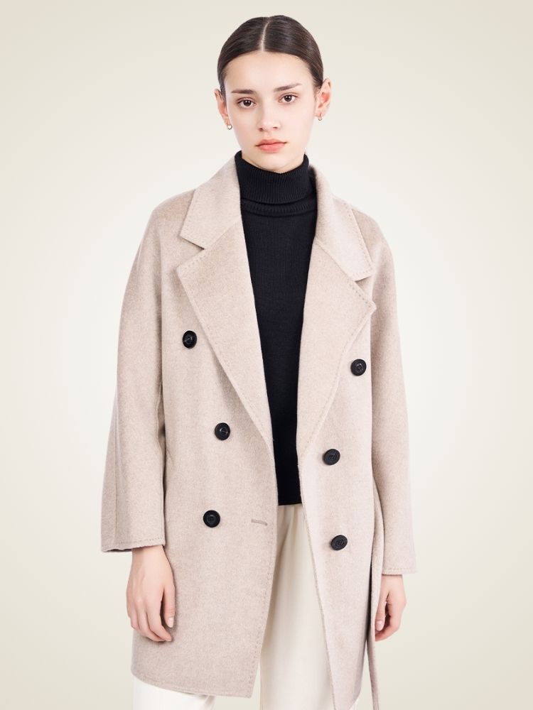 Delara - Double-Breasted Cashmere Coat