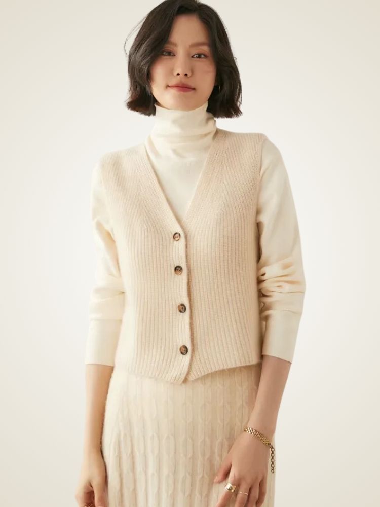 Malia - Ribbed Cashmere Vest