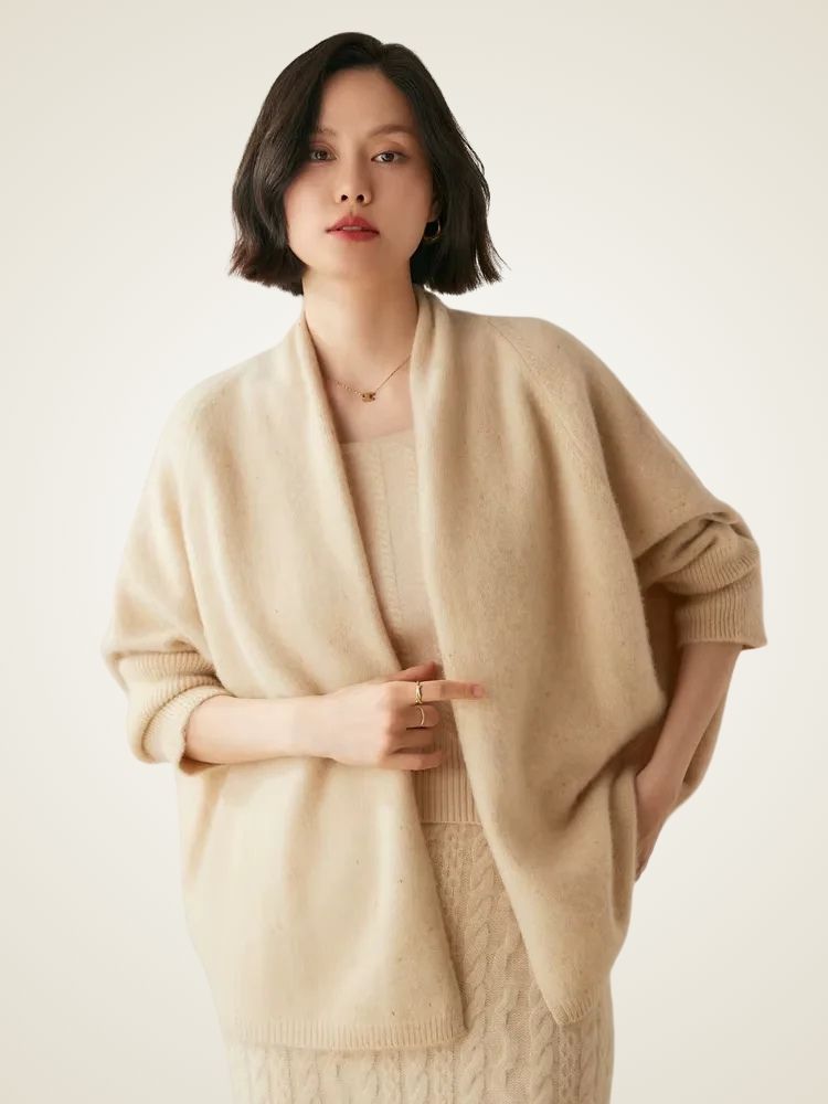 Zoey - Open Front Cashmere Cardigan