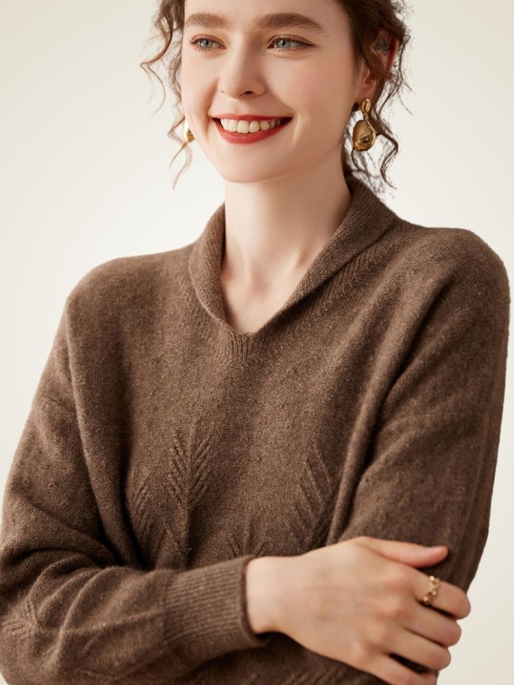 Elisandra - V-Neck Cashmere Sweater