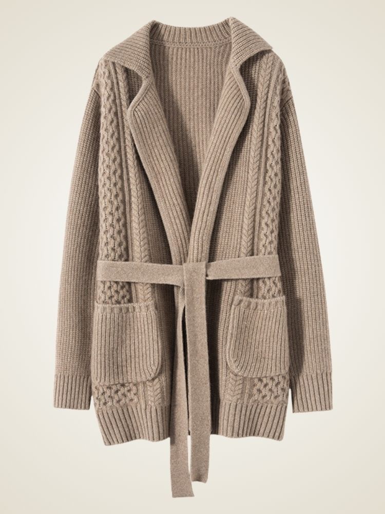 Elda - Belted Cashmere Cardigan