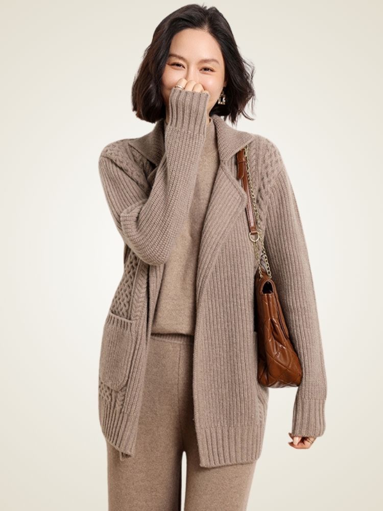 Elda - Belted Cashmere Cardigan