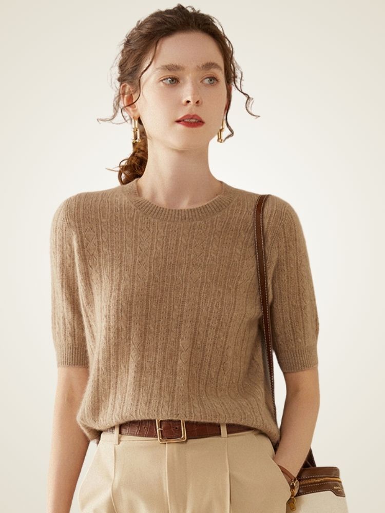 Celandine - Short-Sleeve Cashmere Sweater