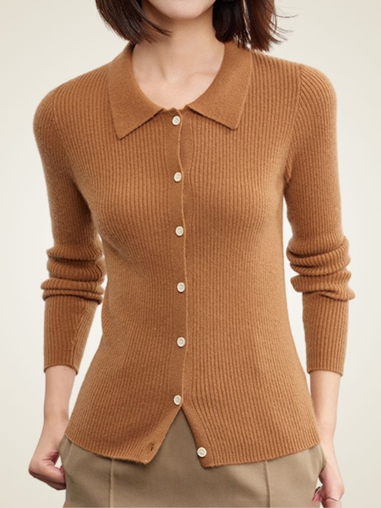 Posie - Ribbed Cashmere Cardigan