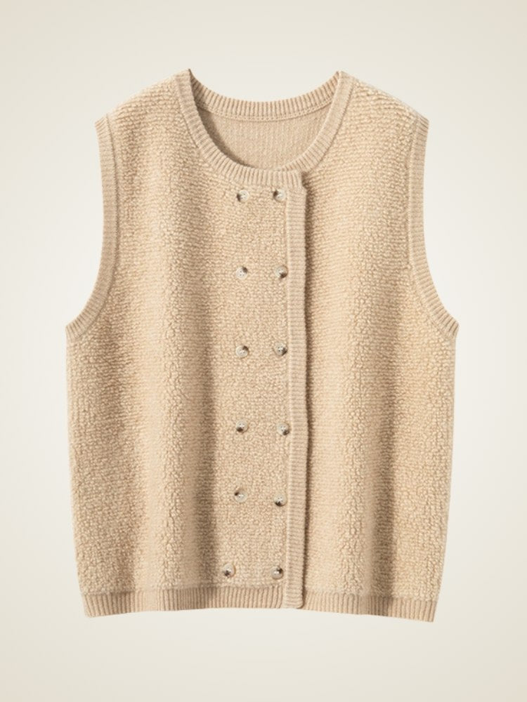 Kelyndra -  Textured Cashmere Vest