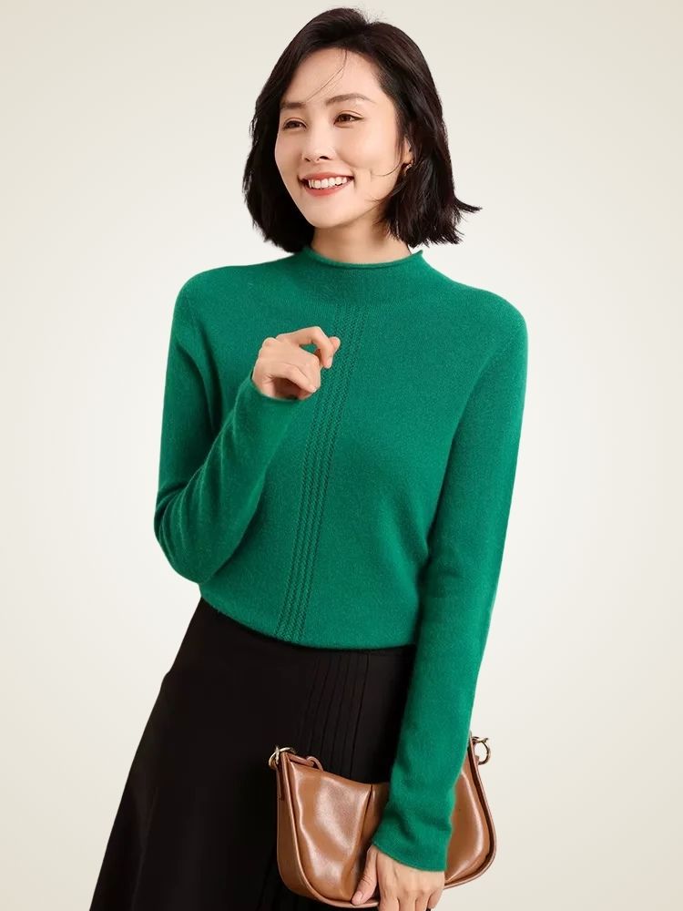 Alice - Mock Neck Cashmere Sweater