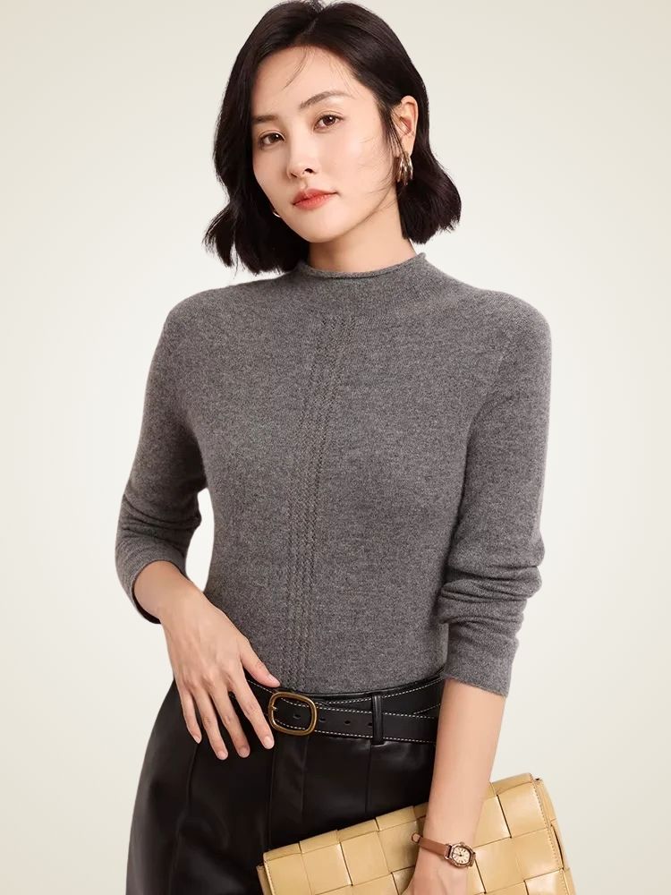Alice - Mock Neck Cashmere Sweater