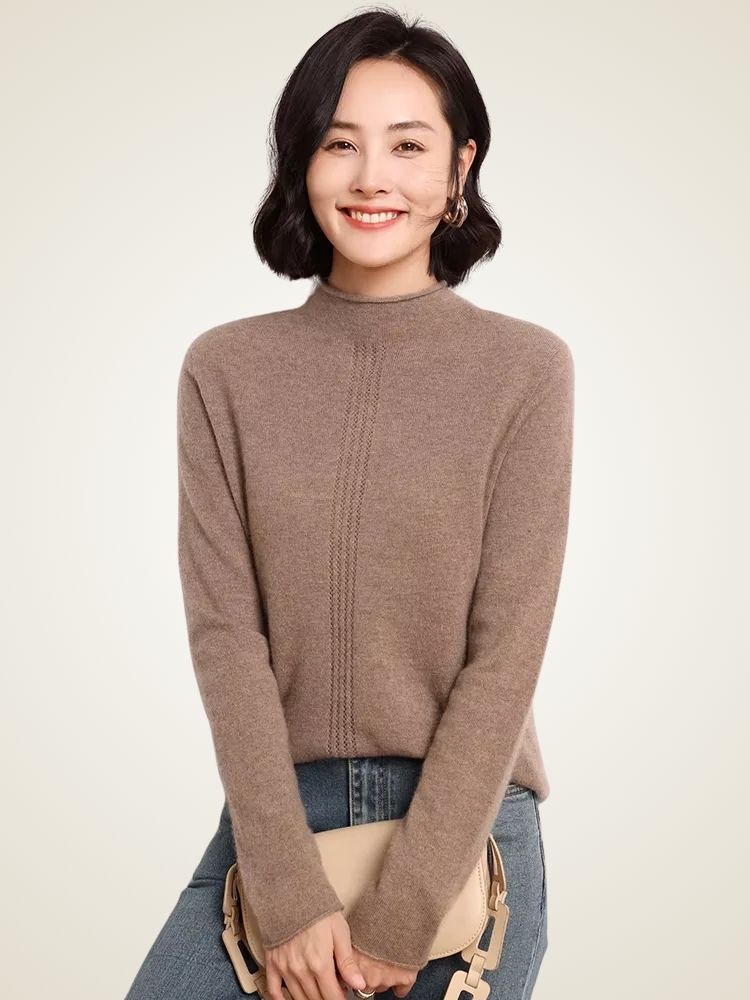 Alice - Mock Neck Cashmere Sweater