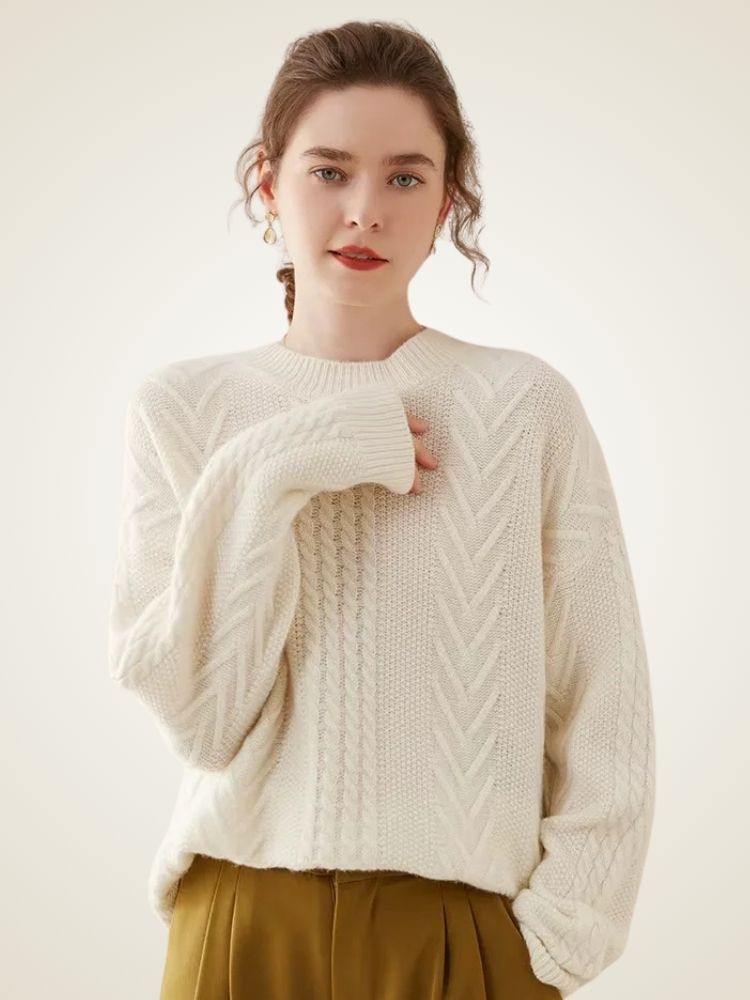Bella - Mock Neck Cashmere Sweater