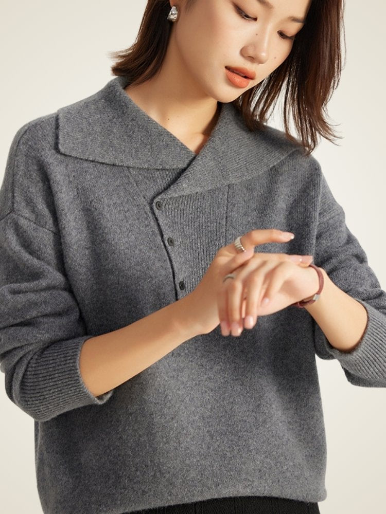 Rosendra - Buttoned Cashmere Sweater