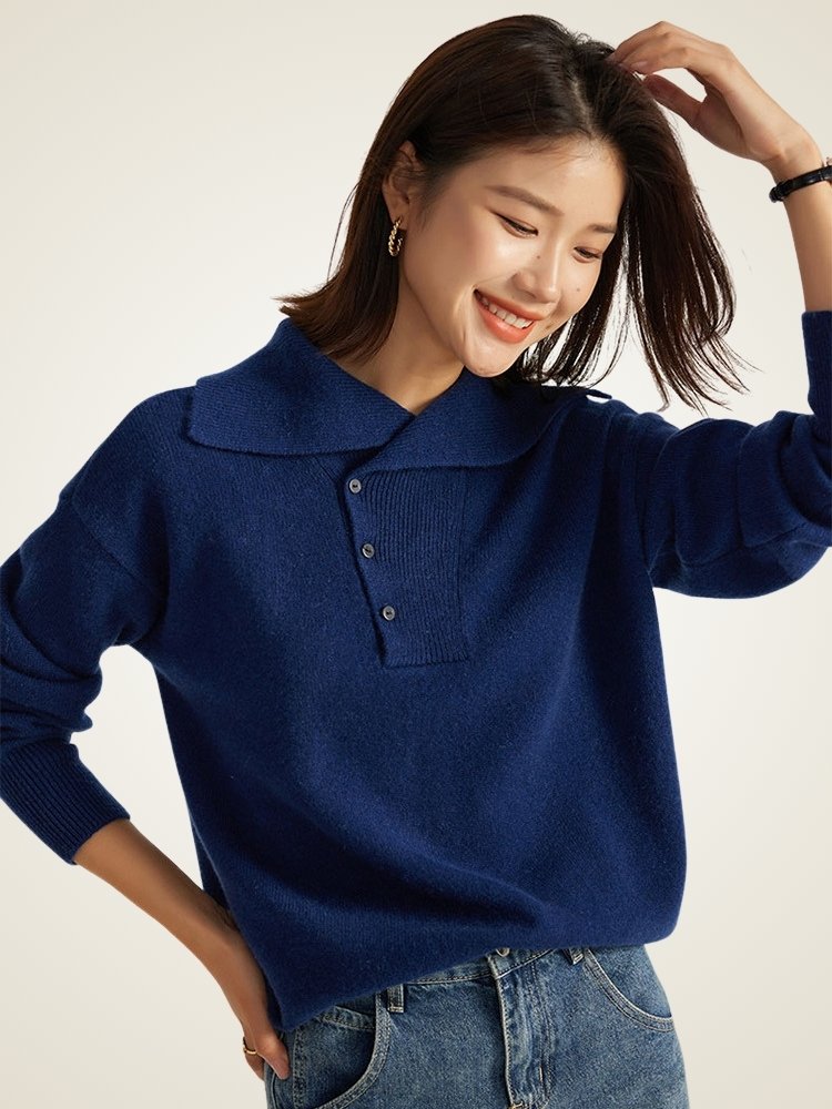 Rosendra - Buttoned Cashmere Sweater