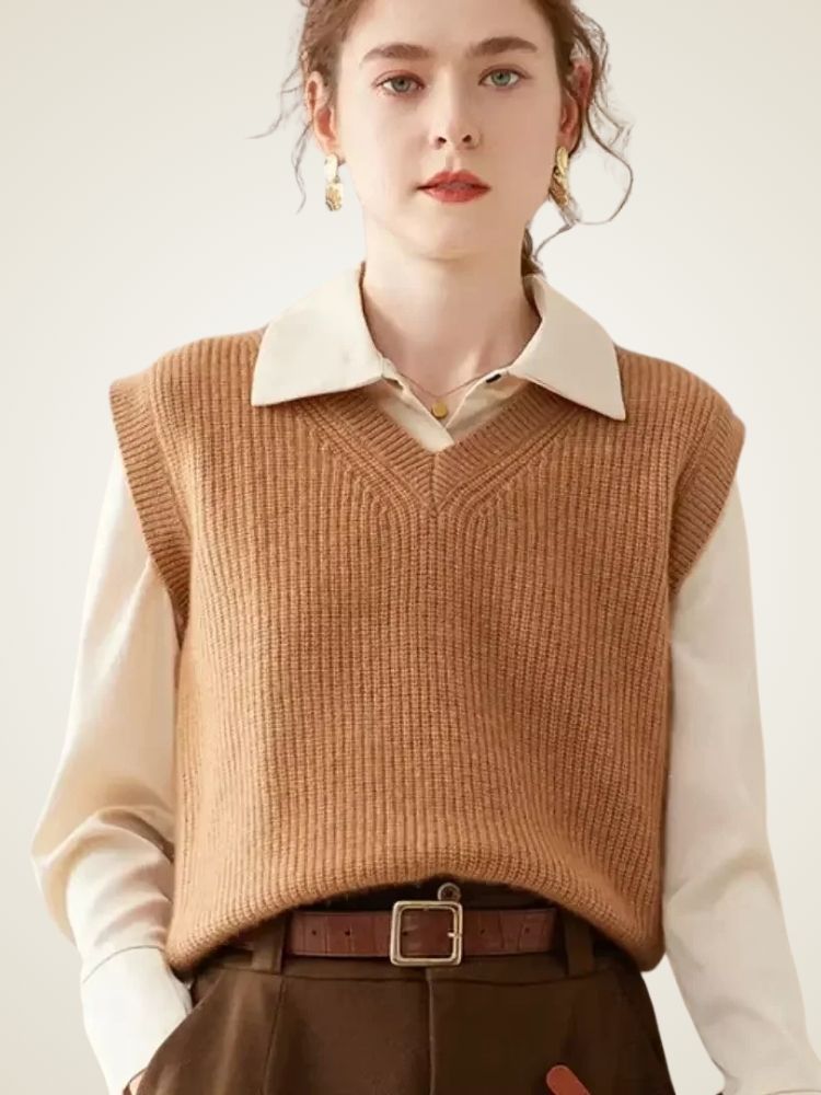 Kaelani - V Neck Cashmere Vest