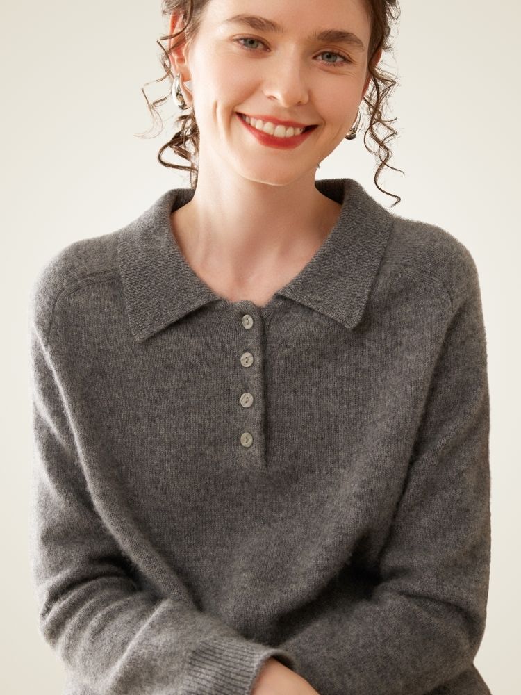 Estelara - Cashmere Polo Sweater