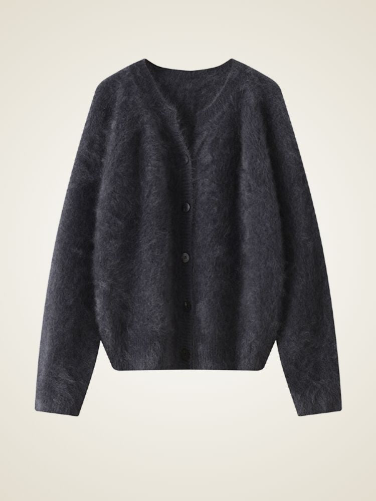 Galilee - Classic Brushed Cashmere Cardigan