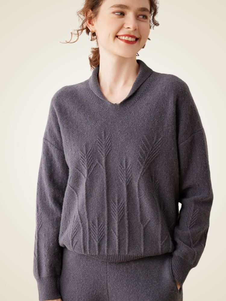 Elisandra - V-Neck Cashmere Sweater