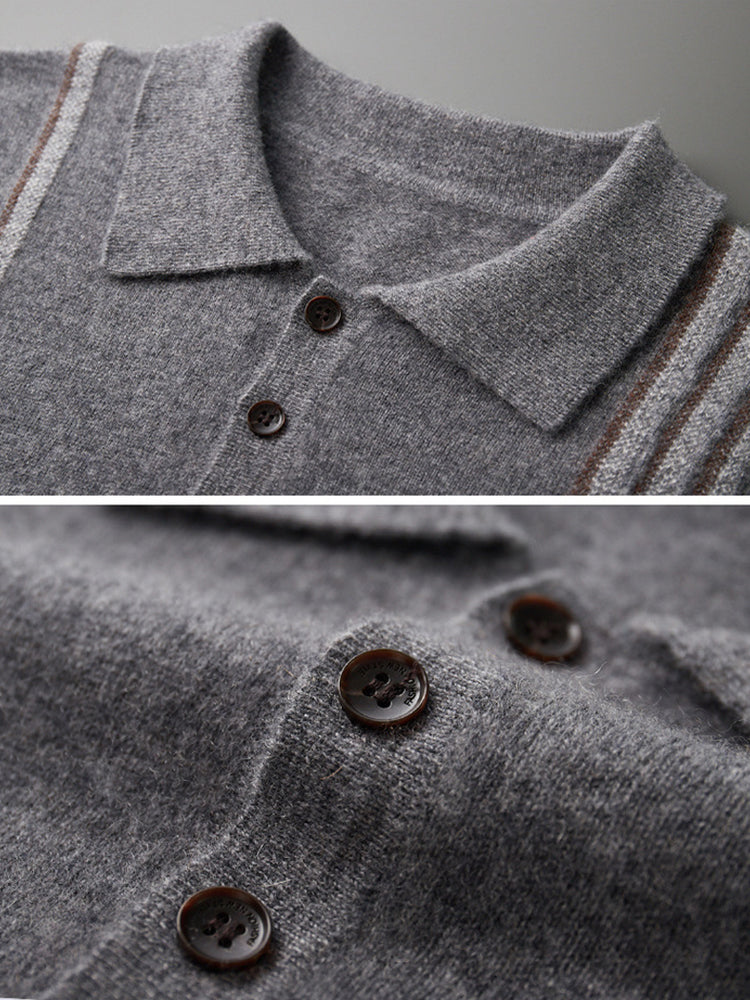 Clay - Cashmere Polo Sweater