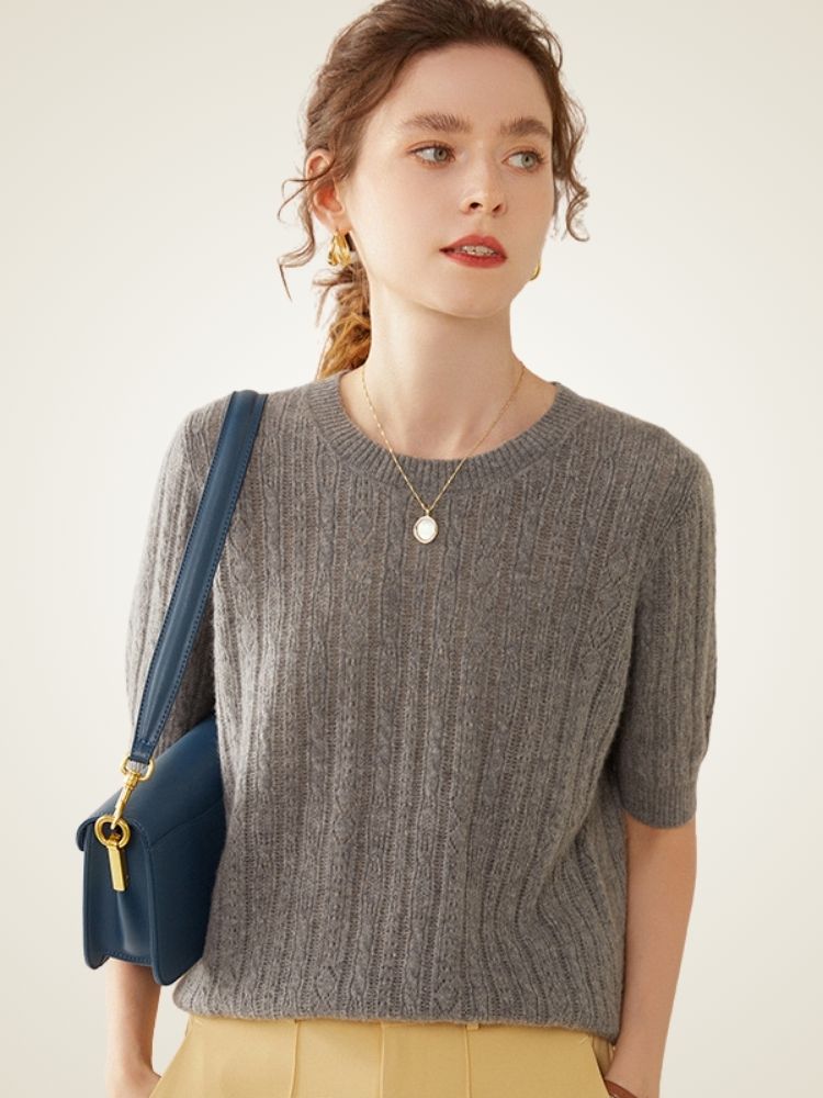 Celandine - Short-Sleeve Cashmere Sweater