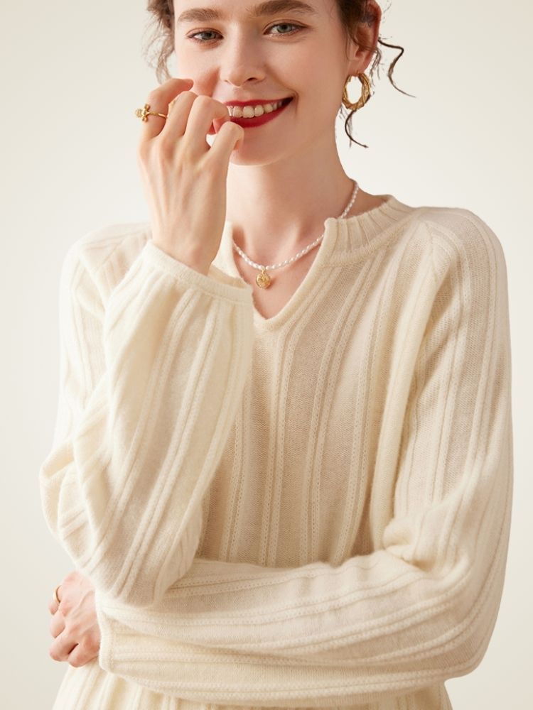 Arelia - Ribbed Cashmere Sweater