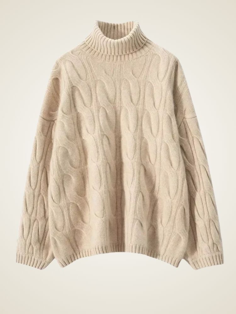 Jordana - Textured Cashmere Turtleneck