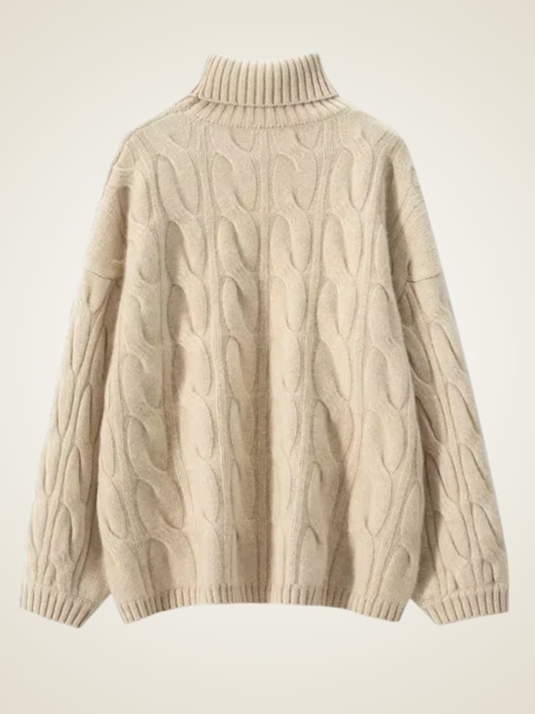 Jordana - Textured Cashmere Turtleneck