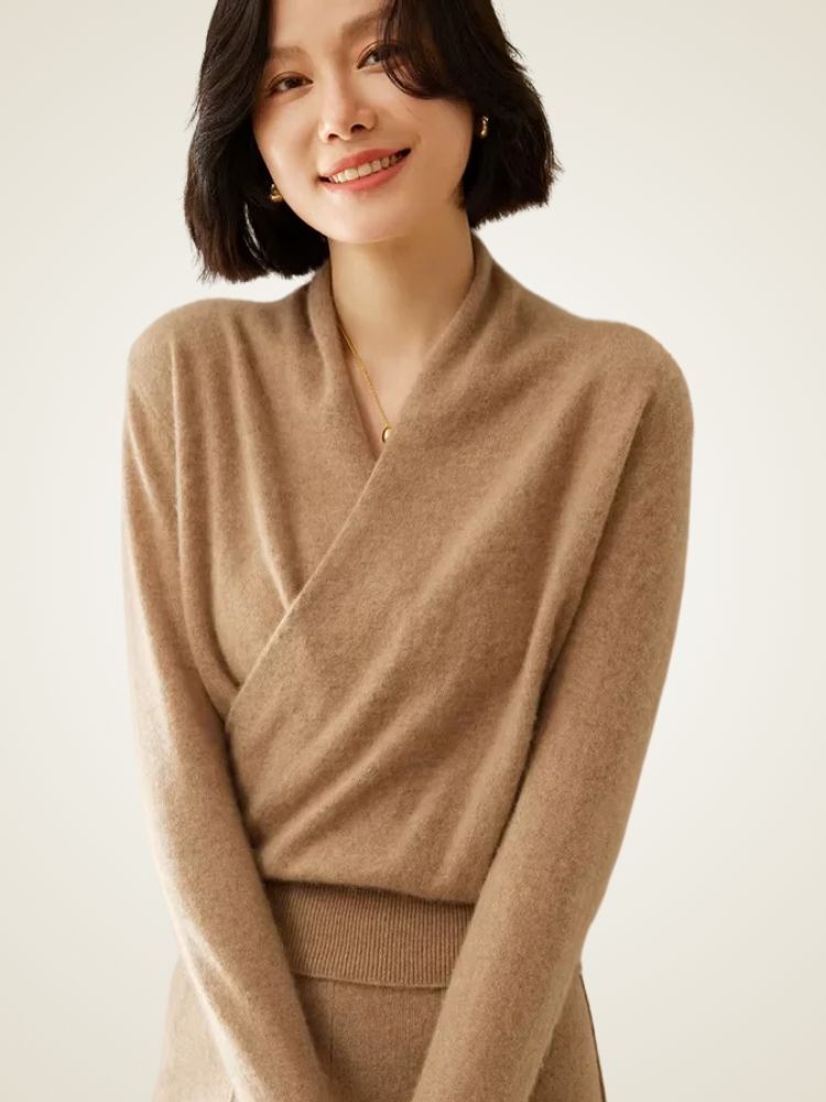 Clara - Wrap Cashmere Sweater