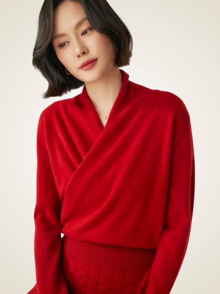 Clara - Wrap Cashmere Sweater