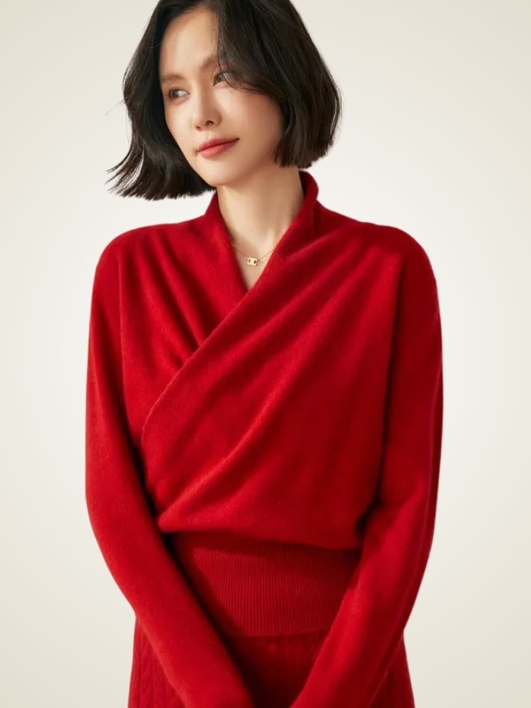 Clara - Wrap Cashmere Sweater