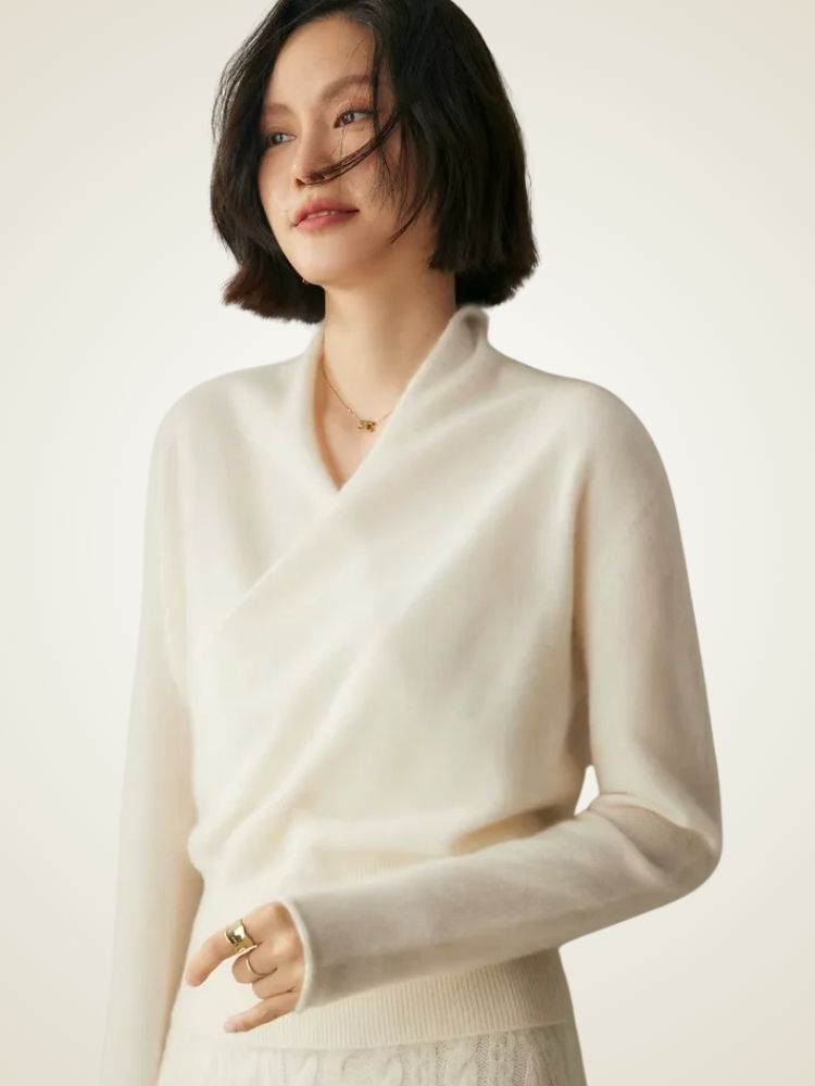 Clara - Wrap Cashmere Sweater