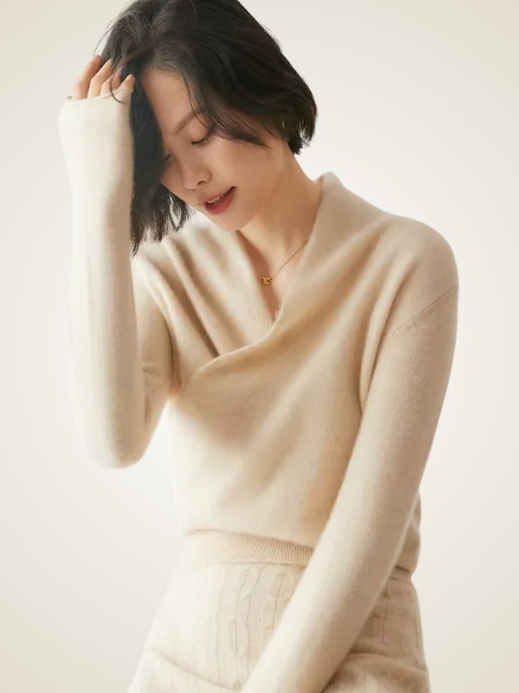 Clara - Wrap Cashmere Sweater