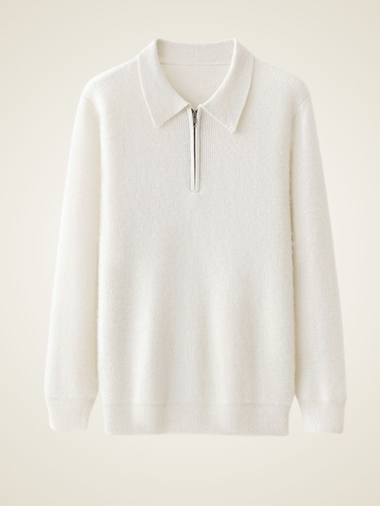 Cedric - Long Sleeve Cashmere Polo Sweater