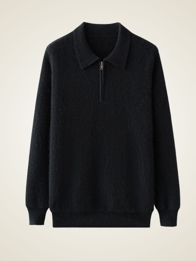 Cedric - Long Sleeve Cashmere Polo Sweater