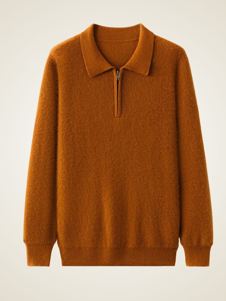 Cedric - Long Sleeve Cashmere Polo Sweater