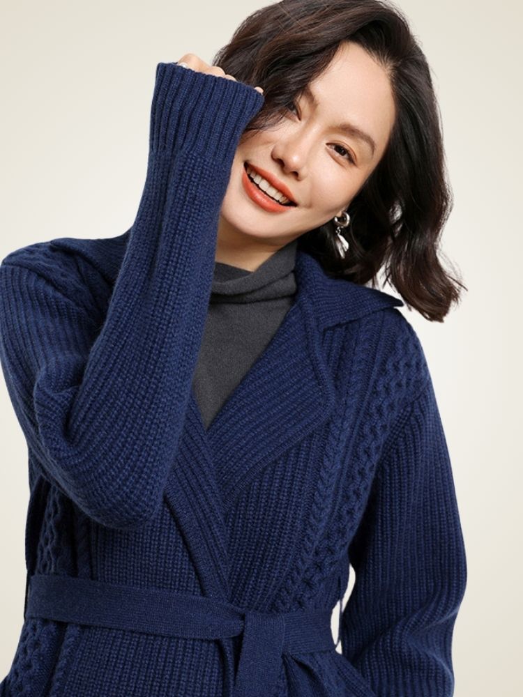 Elda - Belted Cashmere Cardigan