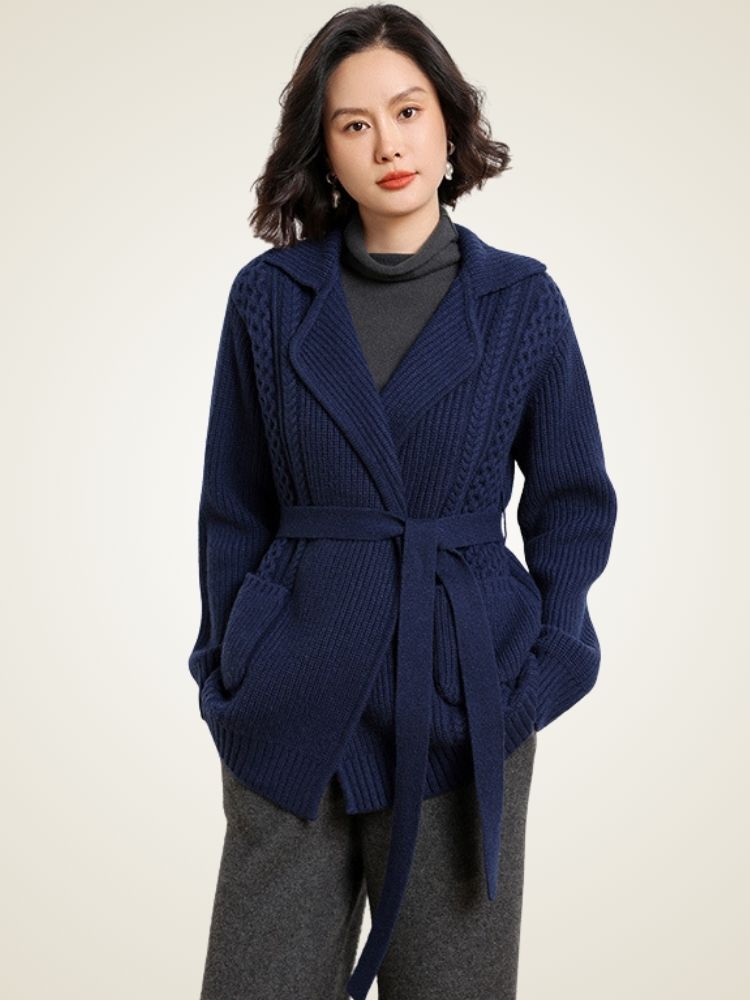 Elda - Belted Cashmere Cardigan
