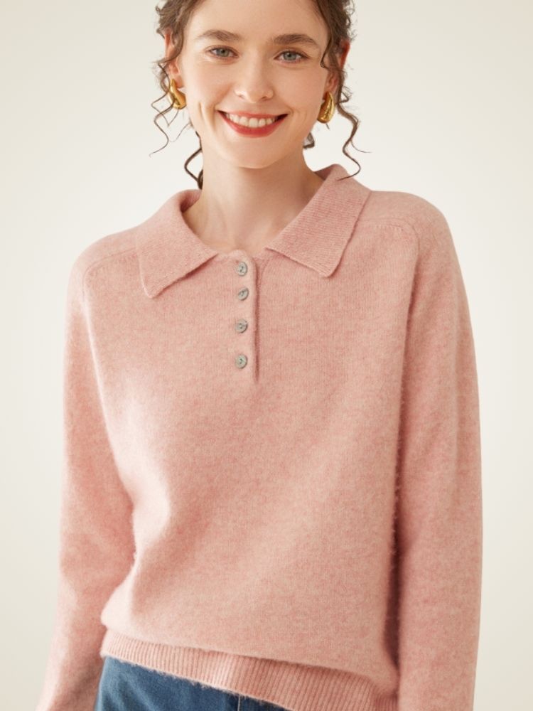 Estelara - Cashmere Polo Sweater