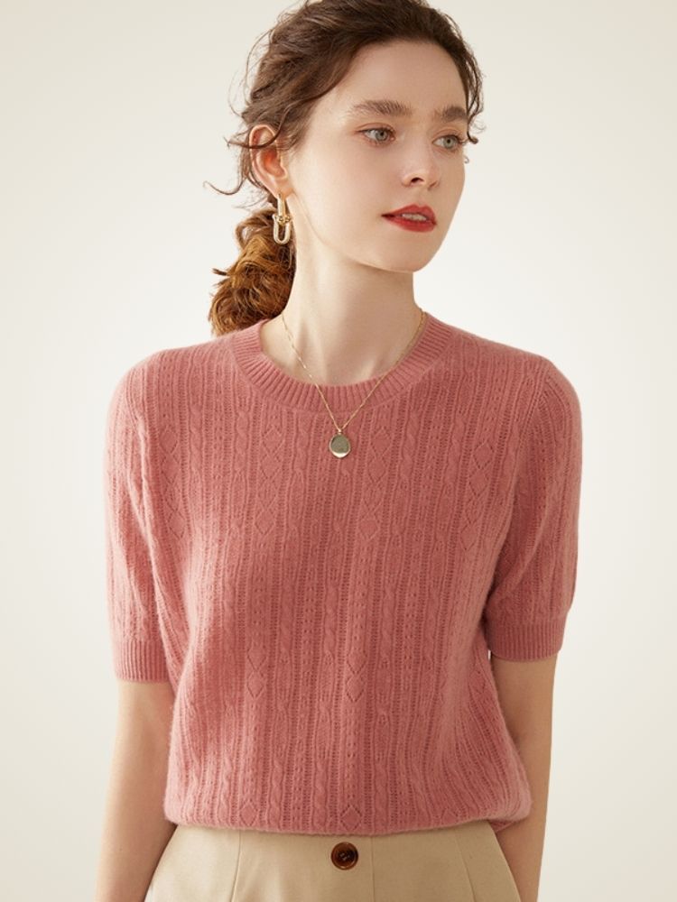 Celandine - Short-Sleeve Cashmere Sweater
