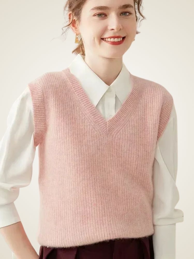 Kaelani - V Neck Cashmere Vest