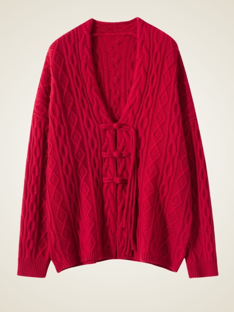 Azelis - Cable-Knit Cashmere Cardigan