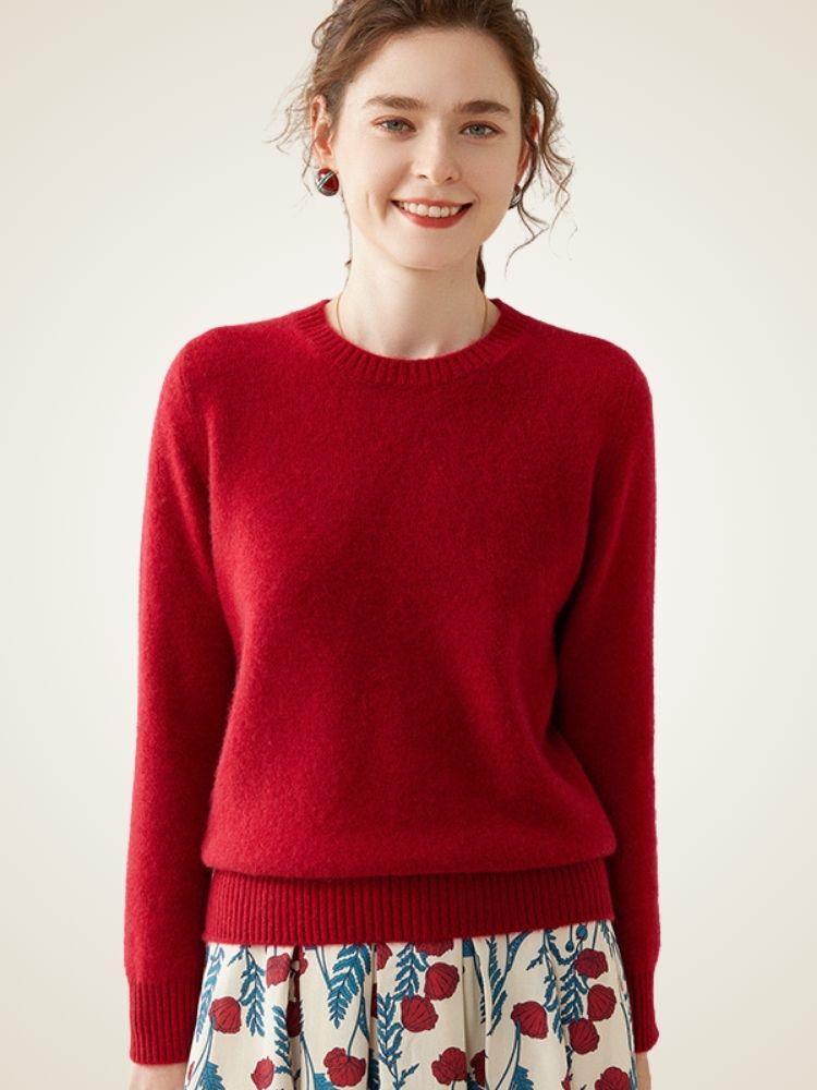 Calienna - Classic Crew Neck Cashmere Sweater