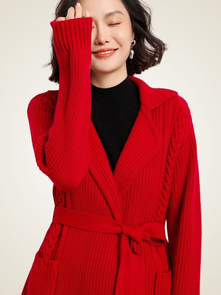 Elda - Belted Cashmere Cardigan