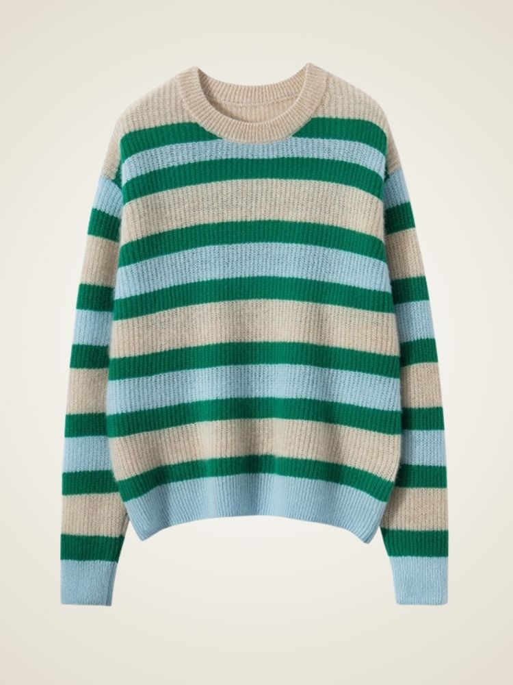 Elyndra - Seaside Stripes Cashmere Sweater