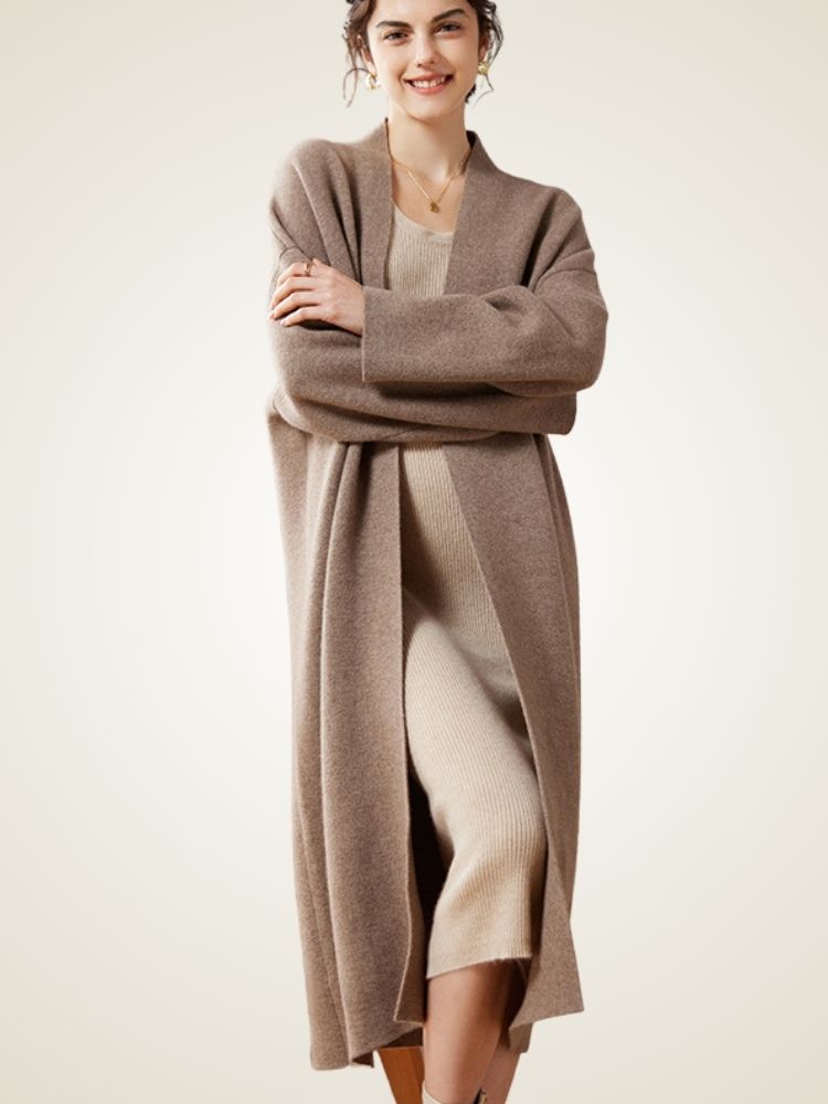 Alix - Open-Front Cashmere Coat