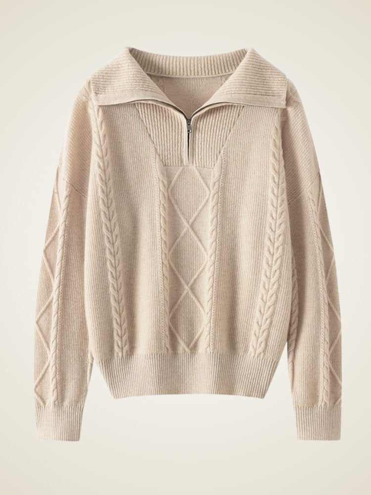 Vilaria - Half-Zip Cashmere Sweater